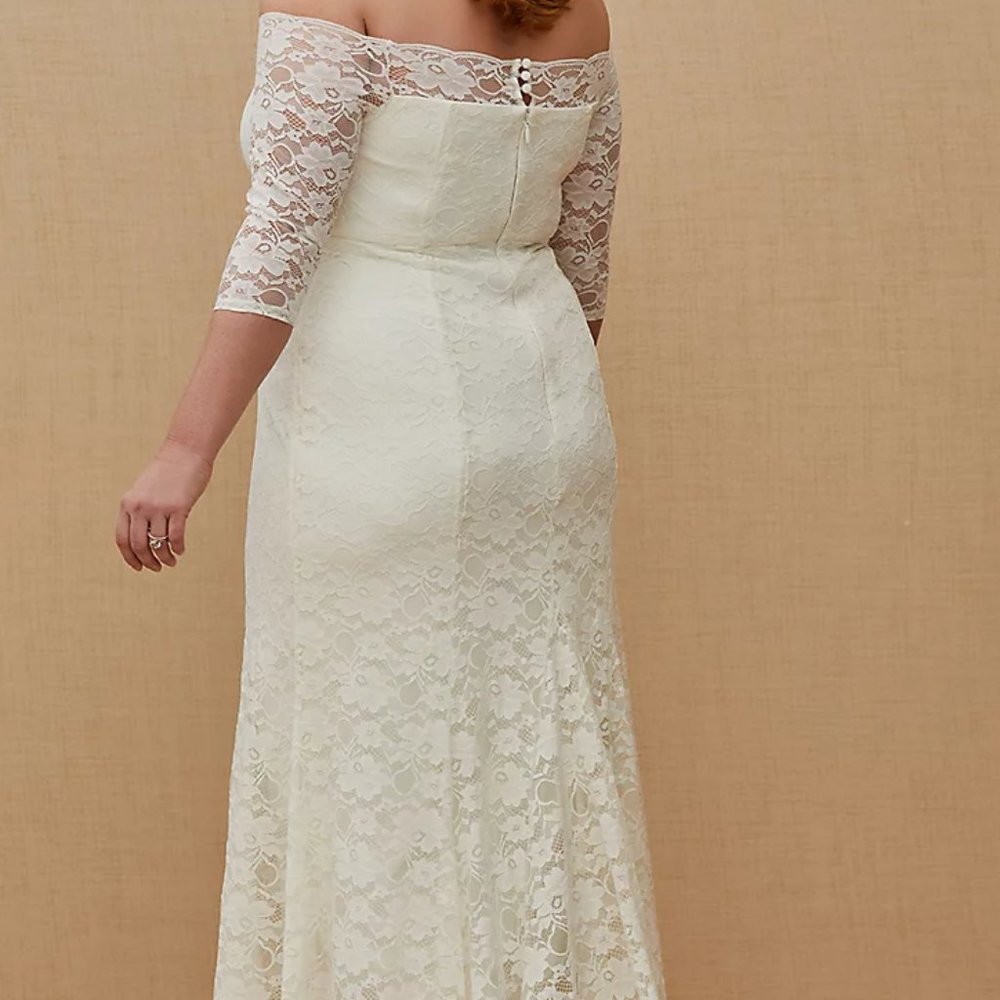 torrid Ivory Lace Off-Shoulder Wedding Dress